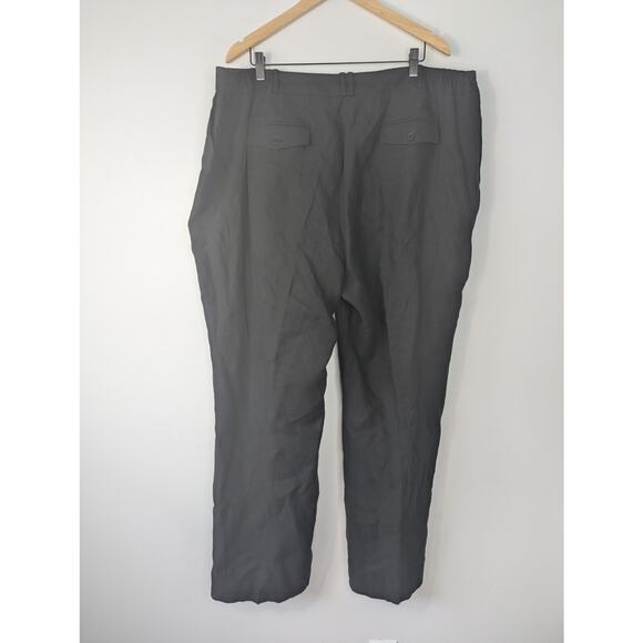 NWT Talbots Black Heritage Linen Wide Leg Trouser Pant - Picture 5 of 8